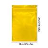 100 Pack Mylar Bags 5.5 x 7.8 Inch Resealable Foil Pouch Bag Food Storage with Front Window Golden view 3