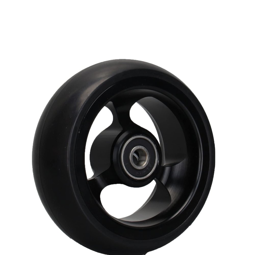 1 pcs Wheelchair Front Wheels, Lightweight Caster with Polyurethane Tire, Wheel Chair Tyre Fits Most Manual Wheelchairs(4/5inch) (Color : Black, Size : 5in12cm)