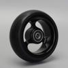 1 pcs Wheelchair Front Wheels, Lightweight Caster with Polyurethane Tire, Wheel Chair Tyre Fits Most Manual Wheelchairs(4/5inch) (Color : Black, Size : 5in12cm) view 2