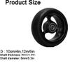 1 pcs Wheelchair Front Wheels, Lightweight Caster with Polyurethane Tire, Wheel Chair Tyre Fits Most Manual Wheelchairs(4/5inch) (Color : Black, Size : 5in12cm) view 3