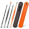 4 pcs Ear Cleaner, Aumtuw Reusable Double-Headed Ear Wax Removal Tool, Comfortable Ear Pick Earwax Removal Kit with Protective Case, Safe Ear Wax Removal Ear Cleaning Tool for Kid Adult Older view 1
