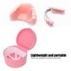 Dental Retainer Box, Clean Sanitary Mouth Guard Container for Home for Artificial Teeth(pink) view 2