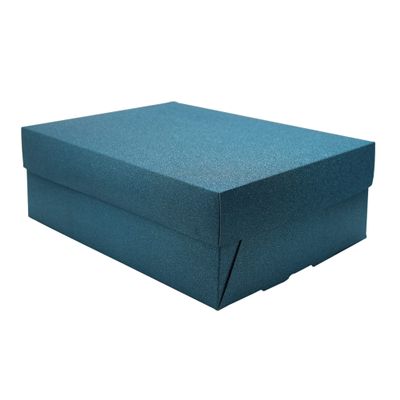 FELANAS Frosty Color Glossy Gift Boxes with Lid | Gift Wrap Box for Birthday, Christmas, Graduation Gifts, Flowers, Cake | 33.5 x 25.5 x 11.5 CM : 13.4" x 10" x 4.5" | Frosty Blue