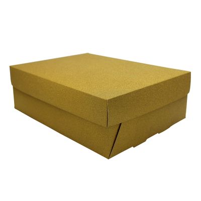 FELANAS Frosty Color Glossy Gift Boxes with Lid | Gift Wrap Box for Birthday, Christmas, Graduation Gifts, Flowers, Cake | 33.5 x 25.5 x 11.5 CM : 13.4" x 10" x 4.5" | Frosty Gold