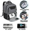 CURMIO CPAP Backpack, CPAP Travel Bag Compatible for ResMed AirSense 9, AirSense 10, AirSense 11, Philips System One, Gray (Bag Only, Patented Design) view 2