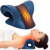 Neck Stretcher for Neck Pain Relief, Heated Cervical Traction Device Pillow with Graphene Heating Pad, Neck and Shoulder Relaxer for TMJ Pain Relief and Cervical Spine Alignment (Dark Blue) view 1
