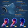 Neck Stretcher for Neck Pain Relief, Heated Cervical Traction Device Pillow with Graphene Heating Pad, Neck and Shoulder Relaxer for TMJ Pain Relief and Cervical Spine Alignment (Dark Blue) view 2