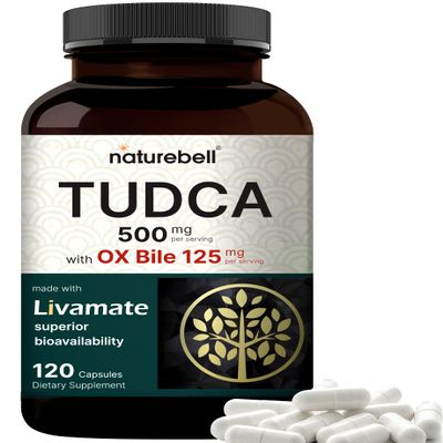 TUDCA 500mg with OX Bile 125mg Per Serving, 120 Capsules Bile Salts Support, High Absorption Livamate Formula | Liver Cleanse Detox & Repair Supplement | Natural Bitter Taste Third Party Tested