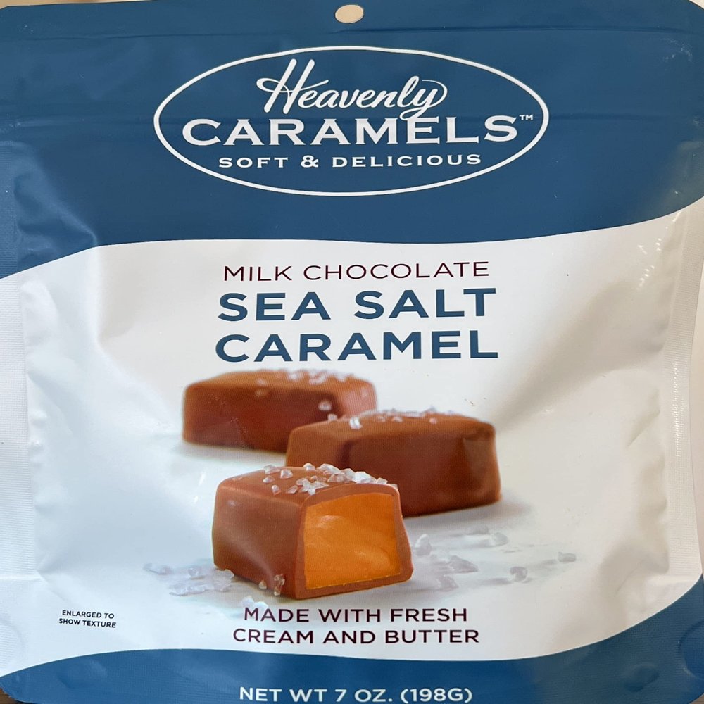 Heavenly Caramels Chocolate Covered Vanilla Sea Salt Caramel 7 ounce bag