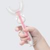 [Upgraded] U Shaped Toothbrush Kids Toddler Baby Toothbrushes 360 Degree Round Tooth Brush Extra Soft, Food Grade Silicone (Small (Age 2-6), Pink) view 4