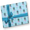 African American Black Mermaid Premium Blue Wrapping Paper Gift Wrap Birthday Present Party Decoration (12 foot x 30 inch roll) view 3