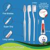 HQSLsund 30 Pack Disposable Toothbrushes with Toothpaste, Individually Wrapped Bulk Medium Soft Bristle Tooth Brush Manual Travel Toothbrush Kit Bulk, White, 0.5 kilograms view 2