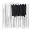 [100 Pcs] Biodegradable Compostable Individually Wrapped Straws - PLA Disposable Plant Based Black Straws (8.25" LongX0.23" Wide) view 1