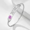 VNOX Medical Alert ID Bracelet for Women Free Engraving-Stainless Steel Medical Alert ID Bangle Bracelet,5.7-6.9" view 3