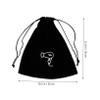 SOLUSTRE 1pc Flannel Drawstring Hair Dryer Storage Bag Jewelry Organizer for Travel Hotel Home Use Versatile Pouch for Hair Tools and Items Black view 2