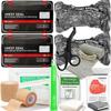 VVIITOP Bleeding Control Pack Feat Med Trauma Kit, Includes Vented Chest Seal x2, Israeli Bandagex2, Adhesive Wound Dressing x5, Emergency Blanket, Bandages, Shears (11 Items) view 1