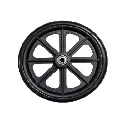 1 pcs Wheelchair Castor Wheels, 8 in Wheelchair Front Wheels, Solid Tires Front, PU Solid tyre for Many Standard Wheelchairs and Electric Drive Wheelchair(Black) (Color : Black, Size : 20cm/8in)
