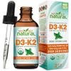 Why Not Natural Organic Vitamin D3 K2 (MK-7) Liquid Drops, 5000 IU of sublingual D3 with Coconut MCT Oil, for Strong Bones and Teeth, Heart and Immune Support view 1