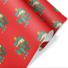 Fierce T-Rex Christmas Dinosaur Wrapping Paper Premium Gift Wrap (12 foot x 30 inch roll) view 1