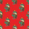 Fierce T-Rex Christmas Dinosaur Wrapping Paper Premium Gift Wrap (12 foot x 30 inch roll) view 2