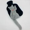 A hot Water Bottle with a Flannel Cover, a Portable, Safe and Hand-Washable hot Water Bottle, Keeps The Whole Body Warm and relieves Fatigue. (Color : Gray) view 1