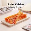 Spicy Strips - Spicy Gluten Latiao, Chinese Special Casual Snack Food, Made From Wheat/Chili/Spice, Low Sugar and Low Calories, Best Vegan, 65g (Pack of 3) view 2