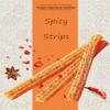 Spicy Strips - Spicy Gluten Latiao, Chinese Special Casual Snack Food, Made From Wheat/Chili/Spice, Low Sugar and Low Calories, Best Vegan, 102g (Pack of 3) view 2