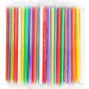 100 Pcs Individually Packaged Pointed Jumbo Smoothie Straws,Disposable Individually Wrapped Plastic Lengthen Milkshake Boba Straw (0.43" Diameter and 9.45" long) (Colorful) view 1