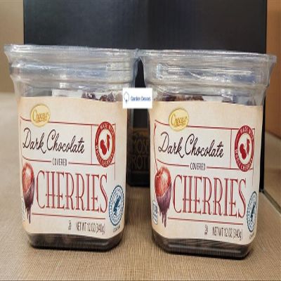 Choceur Dark Chocolate Covered Cherries 12oz 340g (Two Containers)
