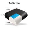 YOUFI Thick Memory Foam & Gel Seat Cushion, 18"X16"X4" Large Chair Cushion for Wheelchair Mobility Scooters, with Non-Slip Bottom and Carry Handle (Black) view 2