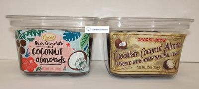 Dark Chocolate Covered Coconut Almonds 12oz 340g (Two Containers) L8