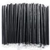 100 Pcs Individually Packaged Pointed Jumbo Smoothie Straws,Disposable Individually Wrapped Plastic Lengthen Milkshake Boba Straw (0.43" Diameter and 9.45" long) (Black) view 1