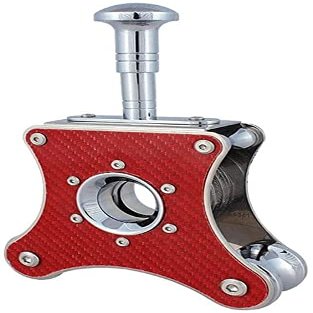 SMSOM Cigar Cutter Guillotine, Cigar Cutters, Stainless Steel Double Blade Cigar Clippers, Portable Cigar Tool, Father, Boyfriend (Color : Red)