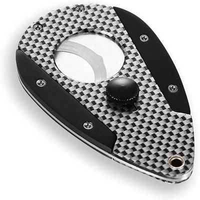 SMSOM Cigar Cutter, Stainless Steel Blades, Cigar Cutter Guillotine, Portable Cigar Tool, Safe Cut, Father, Boyfriend (Silver)