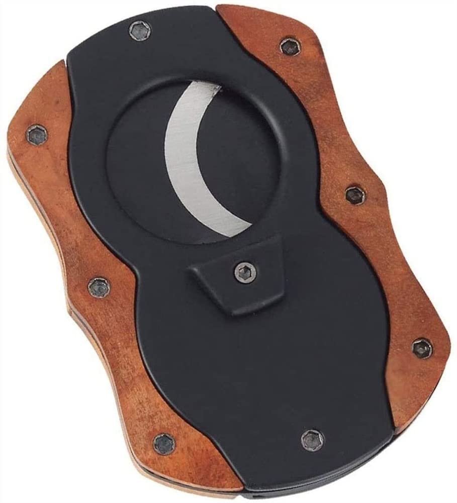 SMSOM Cigar Cutter, Stainless Steel Blade Cigar Guillotine, Portable Cigar Cutters, Cigar Tool, Safe Cut, Father, Boyfriend (Color : A)