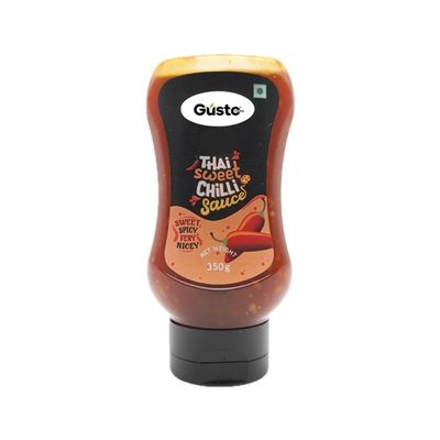 Gusto Foods Thai Sweet Chilli Sauce (350g) | Original Thai Chilly Sauce | Ready to Cook Sweet Chilli Garlic Sauce (Pack of 1)