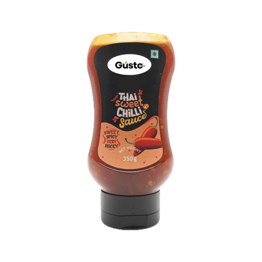 Gusto Foods Thai Sweet Chilli Sauce (350g) | Original Thai Chilly Sauce | Ready to Cook Sweet Chilli Garlic Sauce (Pack of 1)