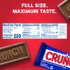 CRUNCH Full-Size Candy Bar, Creamy Milk Chocolate with Crunchy Crisped Rice, Single Bar, 1.55 oz view 2