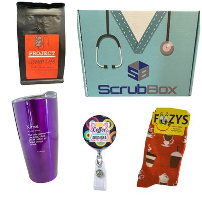 Nurse Gift, Scrub Box Night Shift Blend Coffee, Nursing Gift Set, Healthcare Gift
