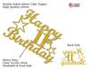 11 Birthday Cake Topper Gold Glitter, Party Decoration Ideas, Premium Quality, Sturdy Doubled Sided Glitter, Acrylic Stick. Made in USA (11th) view 3