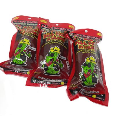 Alamo Candy Big Tex Dill Pickle In Chamoy - Three Pickles - Individually Wrapped - Made In San Antonio, Texas - Large Pickles - Pack of 2