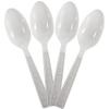 100 Pc White Strong Disposable Plastic Spoons Cutlery Utensils Party Restaurant view 1