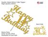 14 Birthday Cake Topper Gold Glitter, Party Decoration Ideas, Premium Quality, Sturdy Doubled Sided Glitter, Acrylic Stick. Made in USA (14th) view 3