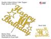 10 Birthday Cake Topper Gold Glitter, Party Decoration Ideas, Premium Quality, Sturdy Doubled Sided Glitter, Acrylic Stick. Made in USA (10th) view 3
