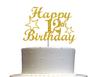 12 Birthday Cake Topper Gold Glitter, Party Decoration Ideas, Premium Quality, Sturdy Doubled Sided Glitter, Acrylic Stick. Made in USA (12th) view 1