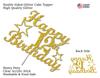 12 Birthday Cake Topper Gold Glitter, Party Decoration Ideas, Premium Quality, Sturdy Doubled Sided Glitter, Acrylic Stick. Made in USA (12th) view 3