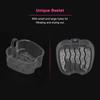 Denture Case, Denture Cup with Strainer, Coolrunner Denture Bath Box False Teeth Storage Box with Basket Net Container Holder for Travel, Retainer Cleaning(Pink view 4