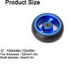 1 pcs Wheelchair Front Wheels 4 inch, Wheelchair Caster, Aluminum Rim, Wheelchair Front Wheels Replacement, Solid Tyre for Wheel Wheelchairs (Color : Blue, Size : 10cm/4in) view 2