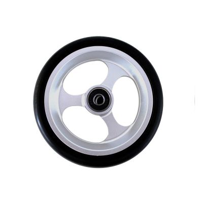 1 pcs Wheelchair Front Wheels 4 inch, Wheelchair Caster, Aluminum Rim, Wheelchair Front Wheels Replacement, Solid Tyre for Wheel Wheelchairs (Color : White, Size : /12cm/5in)