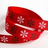 Italian Options Snowflake Christmas Ribbon 16mm x 5m Red view 1